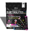 Zeal Naturals 增强电解质 火药棒包装(Variety Packets - 20 packets) 无糖 + BCAA B-维生素 & Pink 喜马拉雅盐 - Keto电解质,水解粉