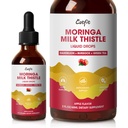 Milk Tentle Liver Detox Drops Apple Flavor – Liver Cleanse Detox & 修补莫林加,丹德利翁,Burdock & Green Tea – 草药液体补充剂 liver支持和liver Health, Vegan, 2 Fl Oz