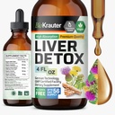 BIO KRAUTER — Liver Cleanse Detox & 维修* — Vegan 液态肝脏与牛奶湿液支持、Chanca Piedra、Turmeric、Dandelion Root & Artichoke — 700 mg — 4 Fl.Oz 56-day of Supplement - 无酒精和糖