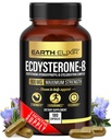 Earth Elixir Ecdysterone Supplements 900mg (180 Capsules) – 美国制造 – Muscle Building Supplements for Men w/ 95% Beta Ecdysterone w/Hydroxypropyl-β-Cyclodelin 用于增强生物利用率