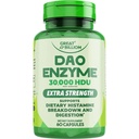 DAO酶(Diamine Oxidase) - 女性和男性的消化酶 - 30,000 HDU - 古特健康补充剂 - 消化健康组织胺支持 - 消化酶 - 60 Capsules