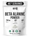为什么Z Beta Alanine Powder纯 Beta Alanine 男女可持续能源工作前补充,Alanine 耐力补充,467 Services,350g(12.3磅)