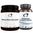 用于健康镁甘油综合体(60 Capsules)和全体Colagen(30 services)的设计 包 - 高吸收镁,配有Premium Colagen粉,以支持骨骼,皮肤和联合