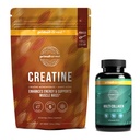 Primal Creatine Powder + Primal Multi Collagen Capsules Bundle + 2-Pack + 支持力量、恢复、联合和皮肤健康 + 30个服务对象