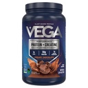 Vega蛋白 + Creatine - 30g 植物蛋白,巧克力, 20种 配方, 3g Creatine, 5g BCAAs, Vegan, Keto, Gluten Free, 奶制品自由, 低卡布, 用于肌肉生长和维修, 饮料混合, 36oz