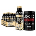 Jocko Mölk Grass Fed Protein Shakes - 准备饮用(12包) 香草 + Jocko Creatine