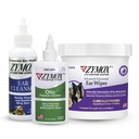 PET KING BRANDS ZYMOX 狗和猫的酶擦除和卵耳溶液 - 产品包 - 脏、蜡、臭耳和Soothe Ear感染,100厘米、4 oz和4 oz