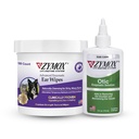 PET KING BrANDS ZYMOX 酶耳擦和Otic溶液 对狗和猫免费Hydrocortisone - 产品包 - 用于脏、蜡、臭耳 & Soothe 感染,100 Counter Woods & 4oz瓶