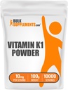 Bulk Assupports.com 维生素K1 粉末 - 维生素K1 补充骨骼和心脏健康支持 - Gluten Free,每服10mg,100g(3.5 oz)(一包)