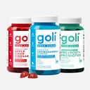 Goli Zero Sugar Trio - World's First 3-in-1 Pre, Post, Probiotic, Apple 苹果苹果苹果葡萄酒配维生素B12和Probiotics, Ashwagandha & L-Theanine, 维生素D Gummys, 90 Counter (3-Bottle Set) 互联网档案馆的存檔,存档日期2011-12-22.