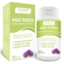 CANLIST 牛奶 硝酸甘油 1000mg, Potent 9:1 抽取, 肝脏健康支持, 解毒和清洁, 抗氧化剂和古特健康, 非GMO, Gluten- Free, 90 Capsules