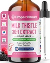 牛奶硝酸盐与80%的Silymarin Flavoids – Vegan, Non-GMO, Fast-Absorbing – Easy Mix with drinks – 牛奶硝酸盐补充剂,用于肝脏,免疫护理和抗氧化剂支持(Mixed Berry, 60 mL)