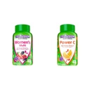维他命女性 多维他命Gummys & Power C 维他命C Gummys for Immune Support, Orange Flamwared, 282 mg 维他命C, 美国第一款Gummy Vitamin品牌, 50日供应, 150 伯爵
