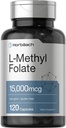 Horbäach L 甲基folate 15000 mcg → 120 capsules → 15 mg 甲基Folate → 5-MTHF → → 5-MTHF → Non-GMO, Gluten Free Supplement