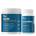 Tobias Colon博士 每日健康与Vegan Omega 3 Algae Oil -- -- 与Husk Psyllium和DHA EPA Omega 3s、Vegan、N-GMO合作的消化健康与日常健康支持