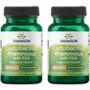 Swanson Lactobacillus Rhamnosus 配FOS - 5亿 CMU - 配Fructooligosaccharides的消化性健康支持 - 胃肠健康支持* - Vegan - 60 Vegie Caps (2包)