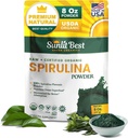Sunlit Best Spiruina Powder Organization USDA - 氯phy,快速吸收,蓝绿色螺旋藻,Raw Vegan蛋白 - 非GMO,Gluten免费超级食品能源,Gut,Immune支持补编 - 8 Oz