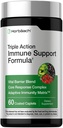 Horbäach Immune 支持补充 + + 60 配有维生素C,锌和老莓 + 3 行动 + 适应性豁免矩阵 → Vegan, Non-GMO, Gluten Free