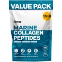 Marine Collagen Peptides for Women Men (1.5LB) Fish Type I Flavorless & Odorless Easy-Mix Hydrolyzed Protein Joint Hair Skin Wound Healing & Nail Support Gluten-Free Non-GMO Keto Paleo Kosher