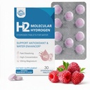 Molecular Hydrogen (H2) Tablets with 120mg Magnesium – 16 PPM Hydrogen Water Tablets for Water, Advanced Hydrogen Technology, Antioxidant Support, Natural Raspberry Flavor, 30 Tablets