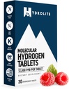 HydroLite Molecular Hydrogen Tablets for Drinking Water | Highest Concentration H2 12,000 PPB | Energy Booster, Enhance Performance & Recovery | Made in USA, 30 Tablets (Raspberry)