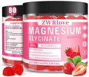 Magnesium Glycinate Gummies 400 mg with Ashwagandha,Magnesium Malate & L-Theanine for Women Men & Kids Adults,Chewable Complex Supplements for Sleep,Calm,Nerves,Heart,Muscles,90 Count