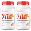 (2 Pack) Glyco Assist Capsules,官方Glyco优化器公式,Premium Blend 支持健康能源,稳定水平和流通,全自然GlycoAssist Complex Reviews (120 Capsules)