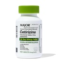 MAJOR Cetirizine Hydrochloride Tablets 10 mg - Antihistamine for Indoor and Outdoor Allergies - 24-Hour Allergy Relief from The Symptoms of Hay Fever and Upper Respiratory Allergies - 500 Count