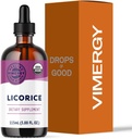Vimergy Licorice – Promotes Digestive Function* 57 2mL (50-58 Drops) Servings (200mg Extract Per Serving) – Benefits Respiratory Health* – USDA Certified Organic, Vegan, Gluten-Free – 115 mL