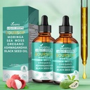 (2 Pack) Soursop Bitters Liquid Drops 3000mg, 10-in-1 Soursop Drops with Ashwagandha, Black Seed Oil, Moringa, See Moss Vitamins for Natural Antioxidant, Cell Support & Regeneration, Immune Boost