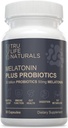 Melatonin 50mg Plus Probiotics 30 Bill CFU/Better Sleep/Night Formula/Sleep Support Supplement & Balanced Gut Health - Easy to Take | Supports Digestive & Immune System Function