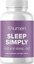 Lumen Naturals Sleep Aid for Adults, Herbal Supplement with Melatonin, Valerian Root, Magnesium, 深眠支持以促进平静的深眠,促进更好的休息 - 60 Capsules