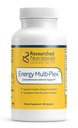 Researched Nutritionals Energy Multi-Plex - Adrenal Health, Energy Support & Cognitive Supplement with 14 Researched Ingredients - Vegan Energy Supplements (90 Capsules)
