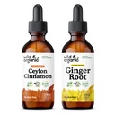 野生和有机锡兰 肉桂 丁香 2 fl oz & 姜根 丁香 2 fl oz