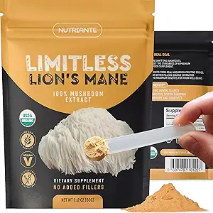(原始内容存档于2018-09-25). Premium USDA Organic Lions Mane Except Powder – 纯诺热带蘑菇增产 聚焦,记忆,神经和免疫支持 – 15:1 双节抽取,Vegan,Gluten Free, Non-GMO by Nutriante, 2.12 Oz.