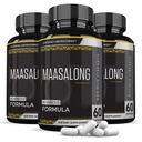 Justified Laboratories Maasalong for Men - Testosterone Support Supplement for Energy, Drive & Performance - Tongkat Ali, Saw Palmetto - 60 Capsules (Pack of 3)