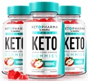 (3 Pack) Keto Pharma Keto ACV Gummies, KetoPharma Keto ACV Advanced Formula, Maximum Strength Keto Supplement, All Natural Apple Cider Vinegar 1000MG, Keto Vitamins, Official Reviews (180 Gummies)