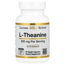 California Gold Nutrition L-Theanine, Featuring AlphaWave®, 200 mg, 60 Veggie Capsules