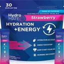 HydroMate 电解剂 粉末 饮料 混合物 水分包 水分加速器 低糖快速党 救济恢复 维生素 C+咖啡因 草莓 30 计