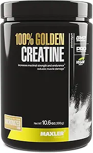 Maxler 100% 金色克里丁 - 微量化克里丁 单水合物 粉末 - 肌肉建筑补充剂 - 前/后工作 Vegan 补充剂 - Gluten Free Unflavored Creatine Power - 300 g
