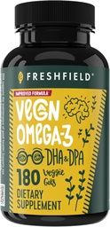 Vegan Omega 3 DHA:藻类石油,最受审查,无碳酸盐(Carageenan),可持续,经过试验,无重金属,鱼油Alt,植物基Omega. 支持心、脑、联合保健