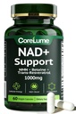 NAD Supplement with NMN & Trans-Resveratrol, 1000mg NAD+ Support Formula with Betaine, NMN Resveratrol Supplement for Cellular Energy & Daily Vitality, Clean Label Non-GMO Vegan Capsules, 60 Capsules
