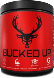 Bucked Up Pre Workout 6 Grams Citrulline, 2 Grams Beta Alanine, 和 3 其它注册商标成份 (Red Raz)