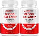 (2 Pack) Glucorx Capsules - Glucorx Daily Health Support Advanced Formula Premium Ingredients Maximum Strength, All Natural Pills Support for Overall Health and Wellness, 120 Capsules for 2 Months