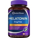 Doctor's Recipes Melatonin 10 mg, High Potency, Non-Habit Forming, Vegan, Sleep Support Supplements for Men and Women, Non-GMO, No Gluten, 240 Tablets