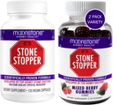 月石 Kidney Stopper Capsules & Gummys, Outperforms Chanca Piedra Stone Breaker & Kidney Supports, 由泌尿科医生开发,预防肾石,混合莓(Variety 2 Pack)