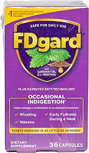 FDgard Gut 健康补充品、消化不良、恶心和布洛丁、胃气逆冲,72章