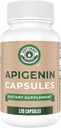 左岸性能 Apigenin 补充 50 mg Capsules - 4个月供应 - 强力Flavonoid 改善睡眠、放松和压力