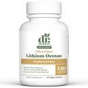 Dr. Murray's Lithium 5 MG Supplement - Elemental Lithium Orotate Complex | Vegan Capsules | Non-GMO Formula | Gluten Free | 60 Count Bottle for Daily Wellness Support