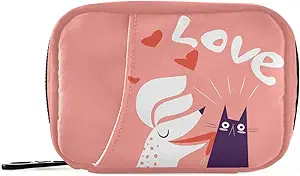 爱药盒中的狗和猫 7日药盒中的狗和猫 旅行药盒组织者 带有Zipper Portable Weekly Case Contract Size for Vitamin Supplement Holder